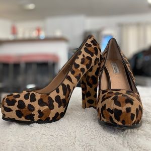 Steve Madden leopard heels